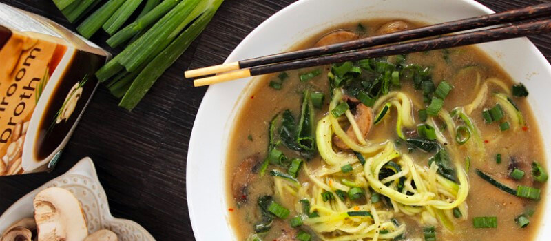 Spicy Miso Mushroom Noodle Bowl