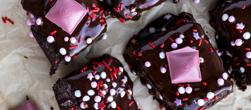 Plant-Based Brownies with Chocolate Almond Ganache