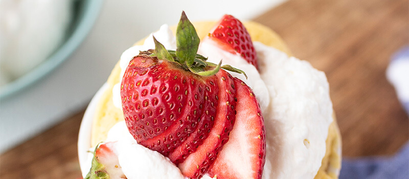 Strawberry Shortcake Mug Cakes